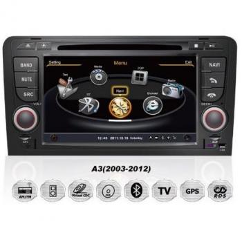 REALMEDIA Audi A3 RNS OEM Einbau Touchscreen Autoradio DVD Player MP3 MPE4 USB SD 3D Navigation GPS TV iPod USB MPEG2 Bluetooth Freisprecheinrichtung +++mit REALMEDIASHOP Garantie+++