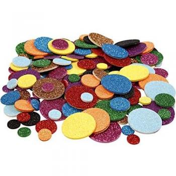 Círculos de Goma EVA, 12+20+32 mm, 1000 Piezas Mezcladas