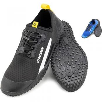 Zapatillas de agua Cressi Sonar unisex adulto en tejido microperforado, color negro/amarillo, tamaño 44 EU