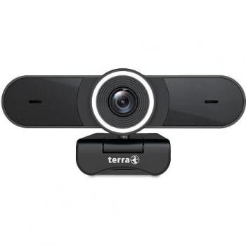 Cámara Web TERRA Pro 4K con Tapa, 2 MP, 3864 x 2228 píxeles, USB 2.0 y Micrófono Zoom