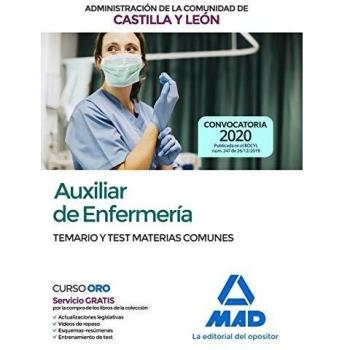 Auxiliar de enfermeria de la administracion de la comunidad de castilla y leon temario y test materias comunes
