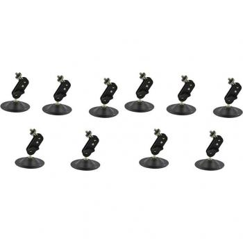 Soporte de montaje en pared negro para cámara, monitor, altavoz y proyector, interior y exterior, 10 piezas