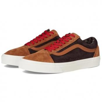 Zapatillas Vans Old Skool de piel y gamuza, color marrón, unisex