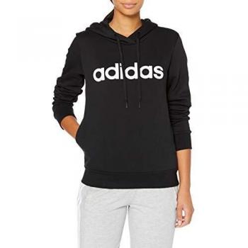 adidas W E Lin OHHD FL Sudadera, Mujer, Black/White, XS