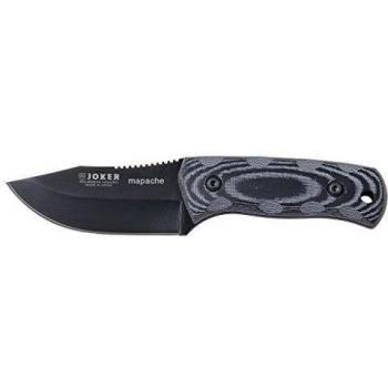 Cuchilleria Joker CM80-N - Cuchillo táctico, puño de micarta, hoja pavonada de 7,5 cm