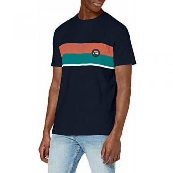 Quiksilver Multiply Stripe-Camiseta con Bolsillo para Hombre, Sky Captain, XL