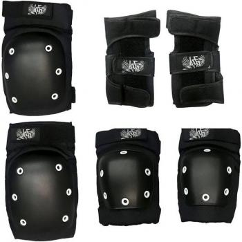 Set de Protecciones para Patinaje KRF AGR Senior Negro