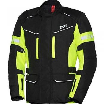 IXS Tour Evans-ST - Chaqueta textil para moto, color negro, neón y amarillo, talla L