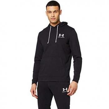 Under Armour Men's Sportstyle Terry Hoodie Warm-up Top, Black / / Onyx White