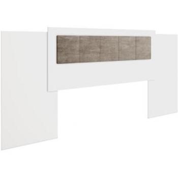Cabecero Extensible 140/160/180 cm - Blanco y Topo - KYLANA