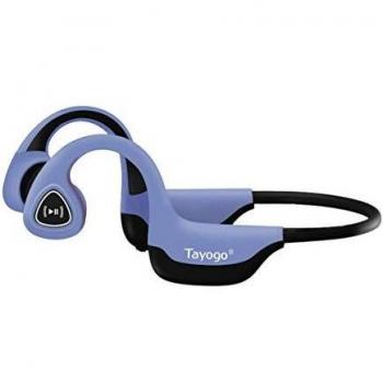 Auriculares De Conducción ósea, Bluetooth 5.0 Conducción ósea Inalámbrica para Correr, Andar En Bicicleta, Correr-Azul