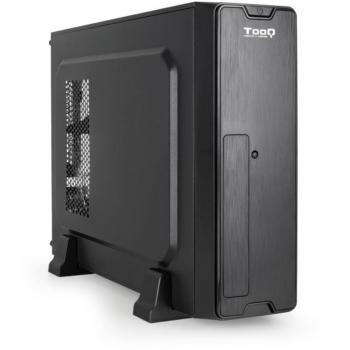 TooQ TQC-3007U3CD Caja Slim Micro-ATX con Fuente de Alimentación 500W y Lector de Tarjetas, Color Negro