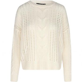 Weekend Max Mara Women's Oversized Round-Neck Knit Pullover in Cream, Size L