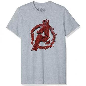 Marvel Avengers Cracked Camiseta, Gris