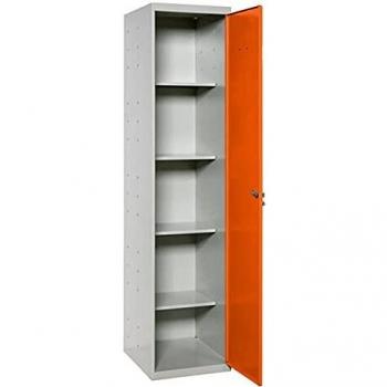 SimonRack SIMONLOCKER Prof. Mon. Cabinet 1/4 400 GR/NAR Taquilla Metalica, Gris/Naranja, Grande