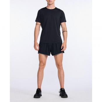 Camiseta técnica de manga corta 2XU Light Speed para hombre en color negro, talla 2XL