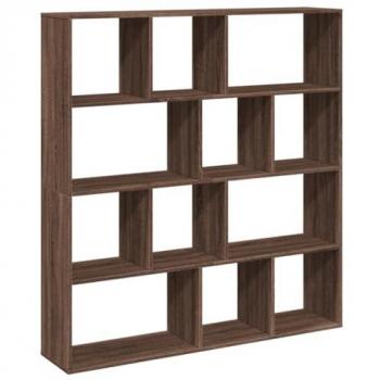 Estantería de madera de ingeniería marrón roble 132x29x141,5 cm