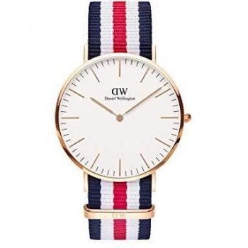 Daniel Wellington Reloj analógico para Unisex Adulto de Cuarzo japonés con Correa en Nailon DW00100002