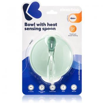 Kikkaboo Mint Suction Bowl & Heat Sensing Spoon Set for 4 Months+