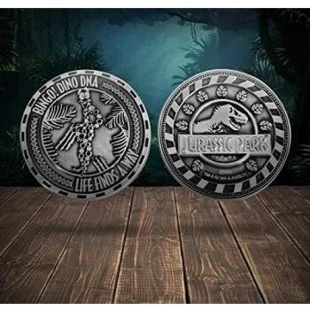 Fanattik Coin Coleccionable de Jurassic Park Mr DNA edición Limitada Monedas, Unisex, Plata, Talla única