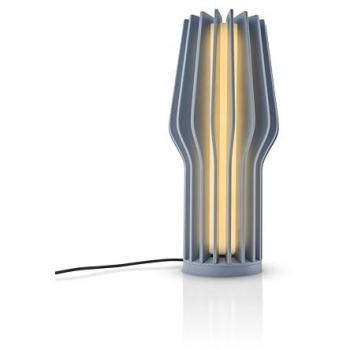 Lámpara de mesa LED recargable Radiant 25 cm azul polvoriento, caucho, IP44
