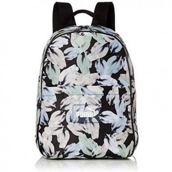 Puma WMN Core Seasonal Backpack Mochila, Mujeres, Black-Leaf AOP