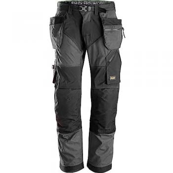 Pantalón de Trabajo Snickers Flexiwork con Bolsillos para Hombre, Gris/Negro, Talla 36 35