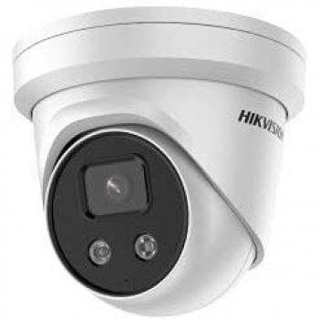 Hikvision 4MP AcuSense Turret IP Camera with Strobe Siren and WDR, DS-2CD2346G2-ISU/SL