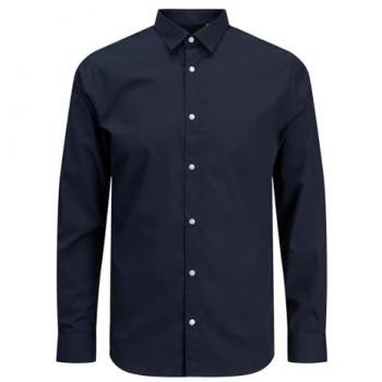 Camisa formal slim fit azul marino para hombre - Jack & Jones