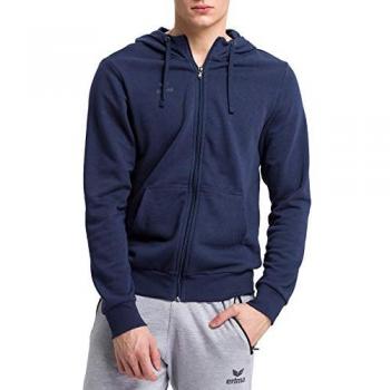 Erima Sudadera Con Capucha Basic, Camisola con capuz e fecho de correr Erima Basic, Erima Basic Kapuzensweat Chaqueta, Hombre, Azul Marino, Medium