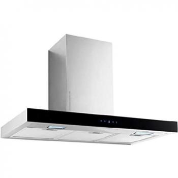 Campana Decorativa Orbegozo DS 62190 IN - Cristal Templado Negro, Motor 230W, Clase Energética A, 3 Filtros de Aluminio Desmontables