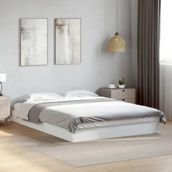 Cama de madera de ingeniería blanca 120x190 cm multicapa Vidaxl
