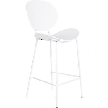 Taburete DKD Home Decor Negro Metal Blanco Polipropileno (52,5 x 49 x 104 cm)