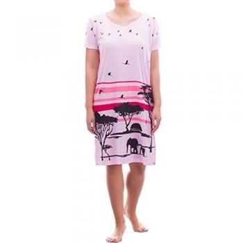 Romesa - Camisón - Manga corta - para mujer rosa Large