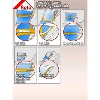 Roto ZRVM - Estor opaco para R84/R85/R86/R88/R89, ventanas, tamaño 11/14 en el color de 1 plástico V01/Ventana Color Blanco, WDF KAW KEW)