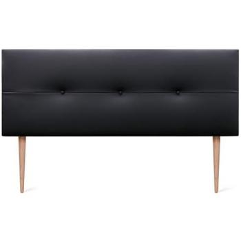 Cabecero de Polipiel AQUALINE Pro Tapizado con Botones 135x105cm y Patas para Camas 120/135/140 - Negro