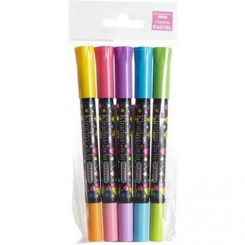 Kirarina 2Win aceite marcador Conjunto de 5 colores pastel