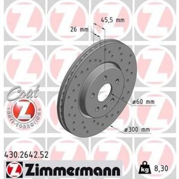 Disco de freno ZIMMERMANN 430.2642.52