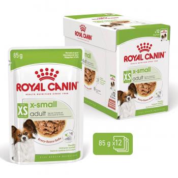 Royal Canin Comida Húmeda X-Small Adult Pouch Para Perros 85 Gr, alimento húmedo para perros adultos de razas muy pequeñas, presentado en pouch de 85 gramos