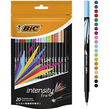 ROTULADORES PUNTA FINA - INTENSITY FINE - 20 UDS - COLORES VARIADOS - BIC
