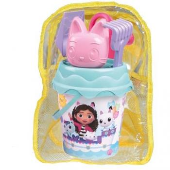 Mochila de Playa Gabby's Doll con Cubo y Accesorios - Incluye Regadera, Tamiz, Pala, Rastrillo y Molde - A partir de 18 Meses