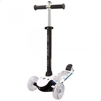 EEZI 54135 - Patinete 3 ruedas para niños, luces multicolor Eezi color Blanco / 7 colores, 3 modos diferentes