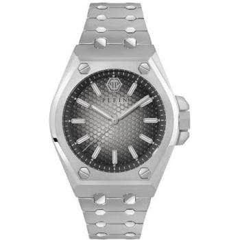 Philipp Plein Extreme Gent Silver Black Stainless Steel Watch 43mm 5ATM