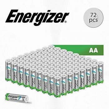 Energizer - Pack 72 Pilas Eco Advanced AA LR6, Pilas recicladas ecologicas, Larga duración