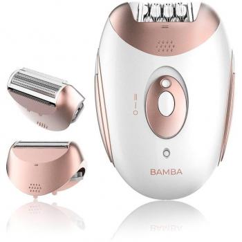Cecotec Bamba SkinCare Depil-Action Depiladora Inalámbrica con Cabezales Intercambiables Blanco/Rosa