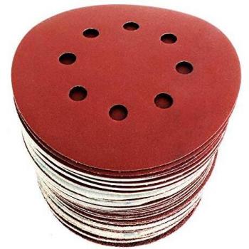 S&R Discos de Lija 125 mm Papel abrasivo autoadhesivos. 60pzs: Grano cada 10 x 40/60/80/120/180/240 8 agujeros para Lijadora excéntrica