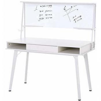HOMCOM Escritorio de Computadora con Pizarra Cajones para Oficina Despacho Estudio 127.5x60x133.5cm