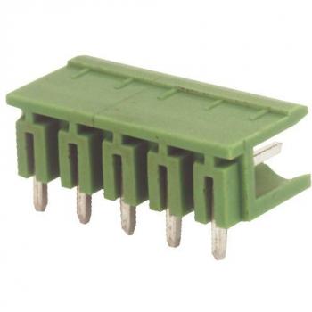 Regleta de conexión macho acodada para circuito impreso 4 Terminales Electro DH Color Verde 10.880/M/4/90