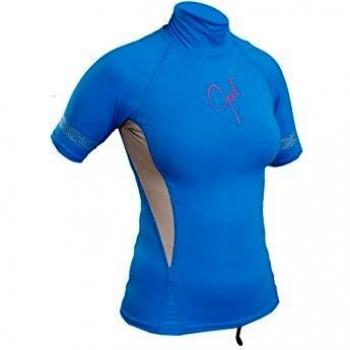 2018 Gul Ladies Swami Short Sleeve Rash Vest Blue / Silver RG0330-B4 Ladies UK Sizes - 8