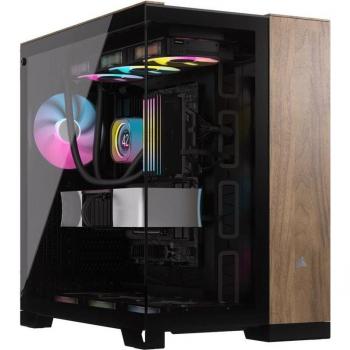 Corsair 6500X Caja de PC Mid Tower E-ATX Cristal Templado USB 3.2 Negro/Madera